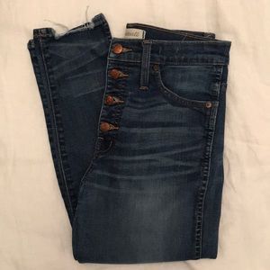 Madewell high rise button fly skinny jeans